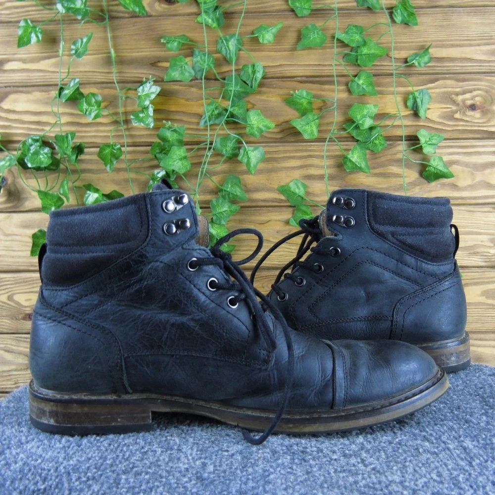 Rodd & Gunn Dunedin Military Black Leather Ankle Boots EUR‎ 43 Men's